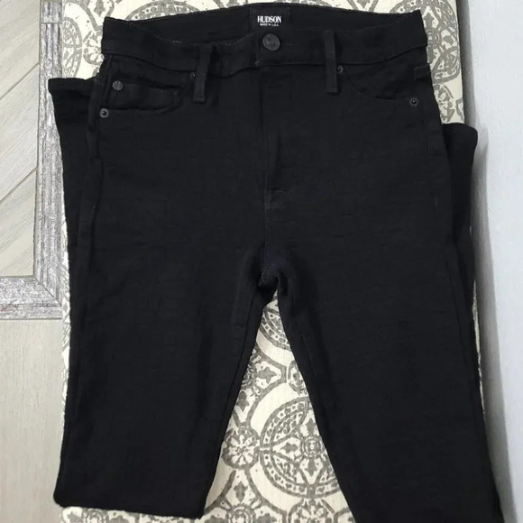 Hudson Animal Print Barbara High Rise Skinny Pants - Picture 2 of 15